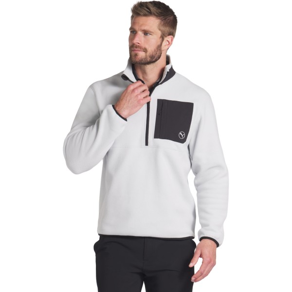 Puma Pullover Fleece 14 Zip grauschwarz von Puma