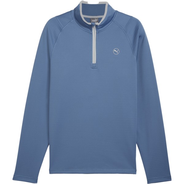 Puma Pullover Waffle 14 Zip blau von Puma