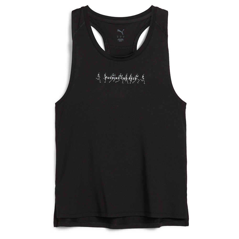 Puma Run Graphic Mesh Sleeveless T-shirt Schwarz XL Frau Puma Run Graphic Mesh Sleeveless T-shirt Schwarz XL Frau von Puma