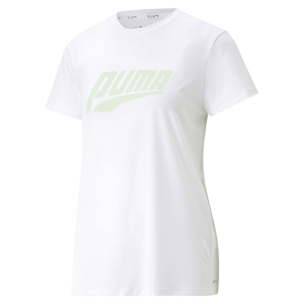 Puma Run Logo Short Sleeve T-shirt Weiß M Frau von Puma