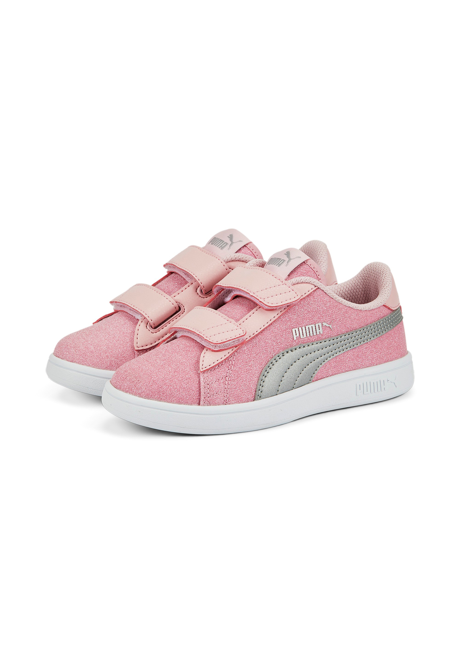 Puma Smash v2 Glitz GlamV PS Glitzer Kinder Mädchen Schuh Sneaker Klett rosa 367... von Puma