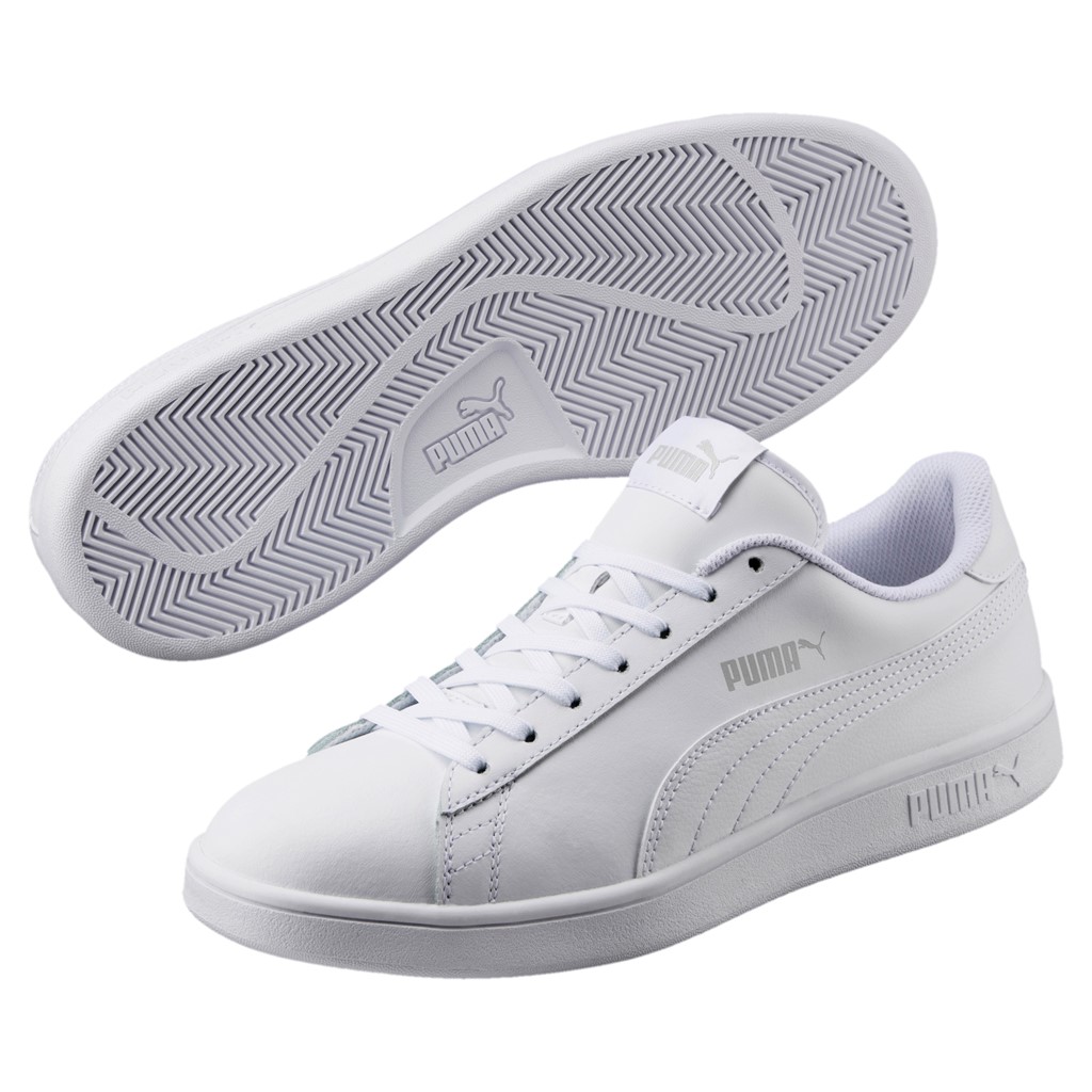 Puma Smash v2 L Unisex Sneaker Sportschuh 365215 Weiß von Puma