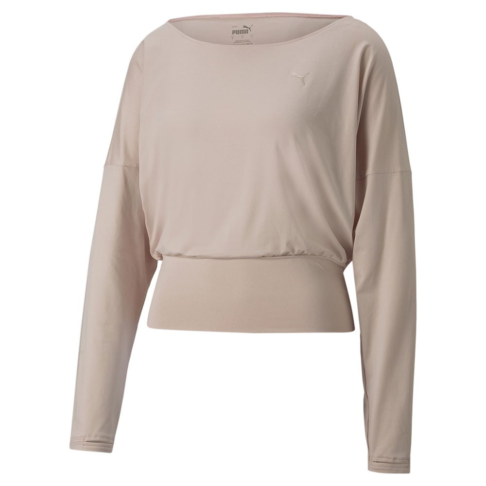 Puma Studio Yogini Lite Long Sleeve T-shirt Beige S Frau von Puma