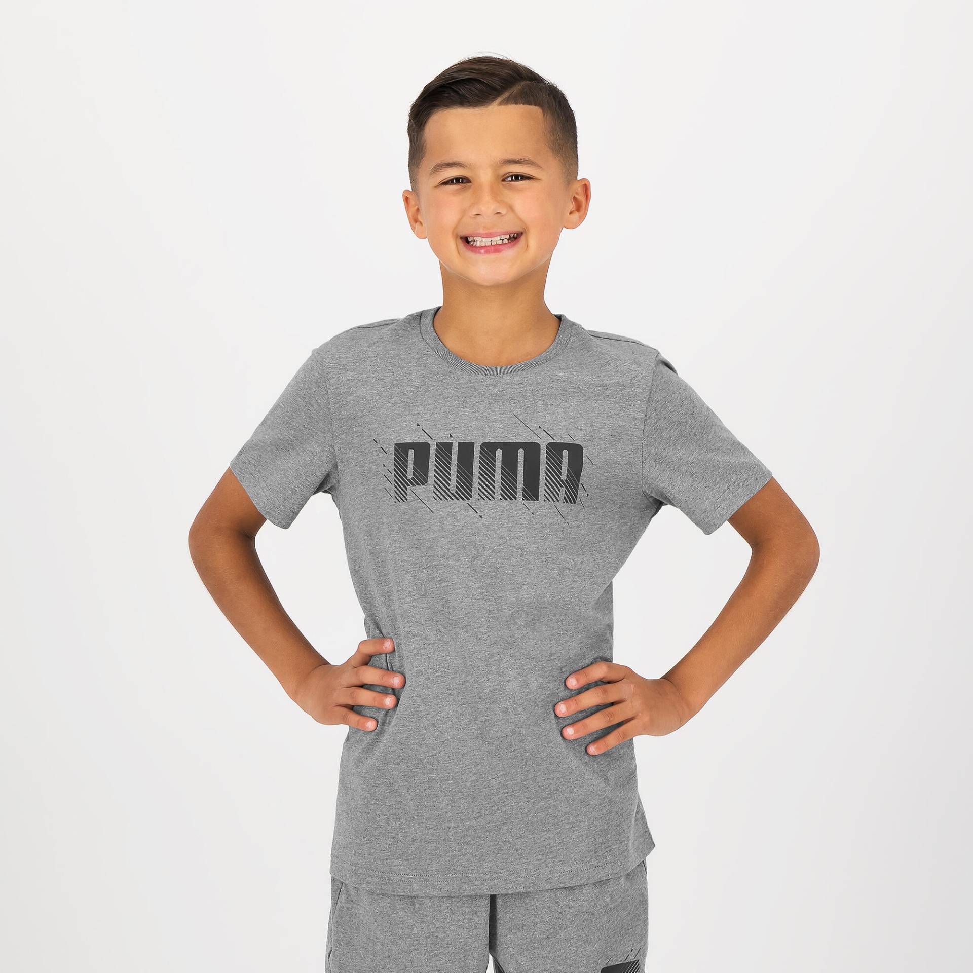 Puma T-Shirt Kinder - grau bedruckt von Puma