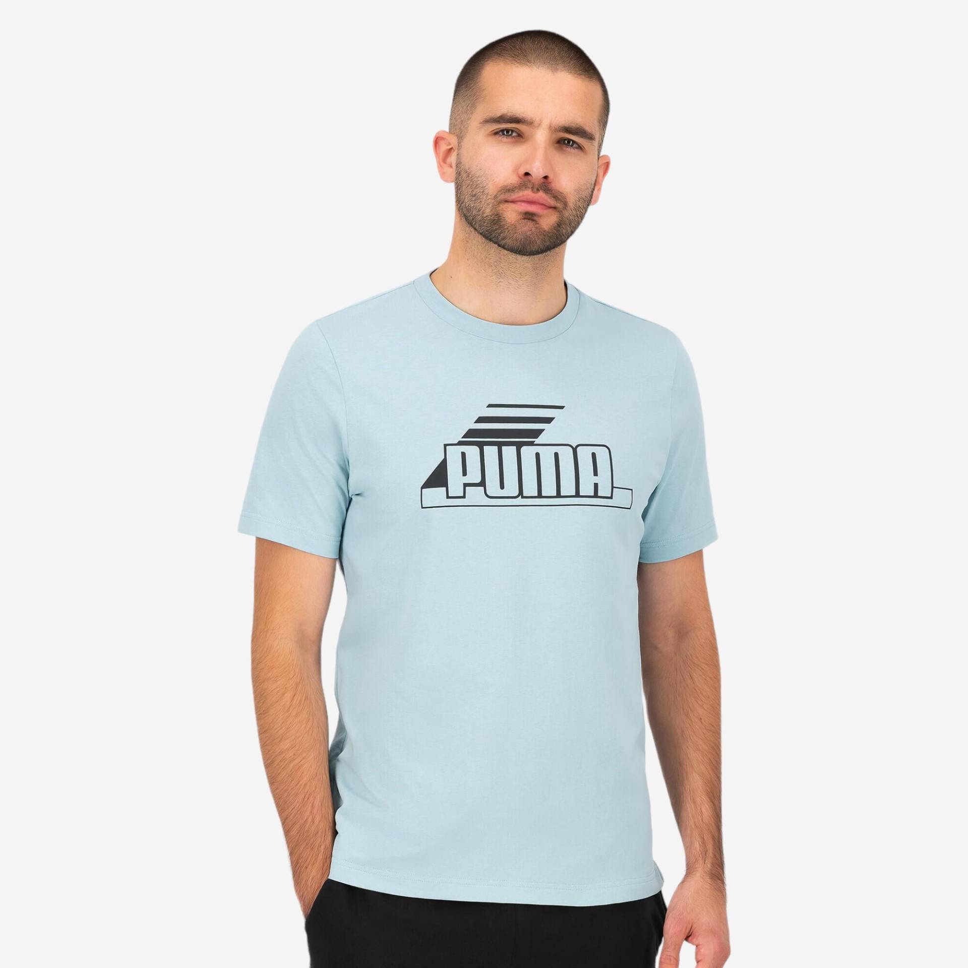 Puma T-Shirt Herren Baumwolle - blau von Puma