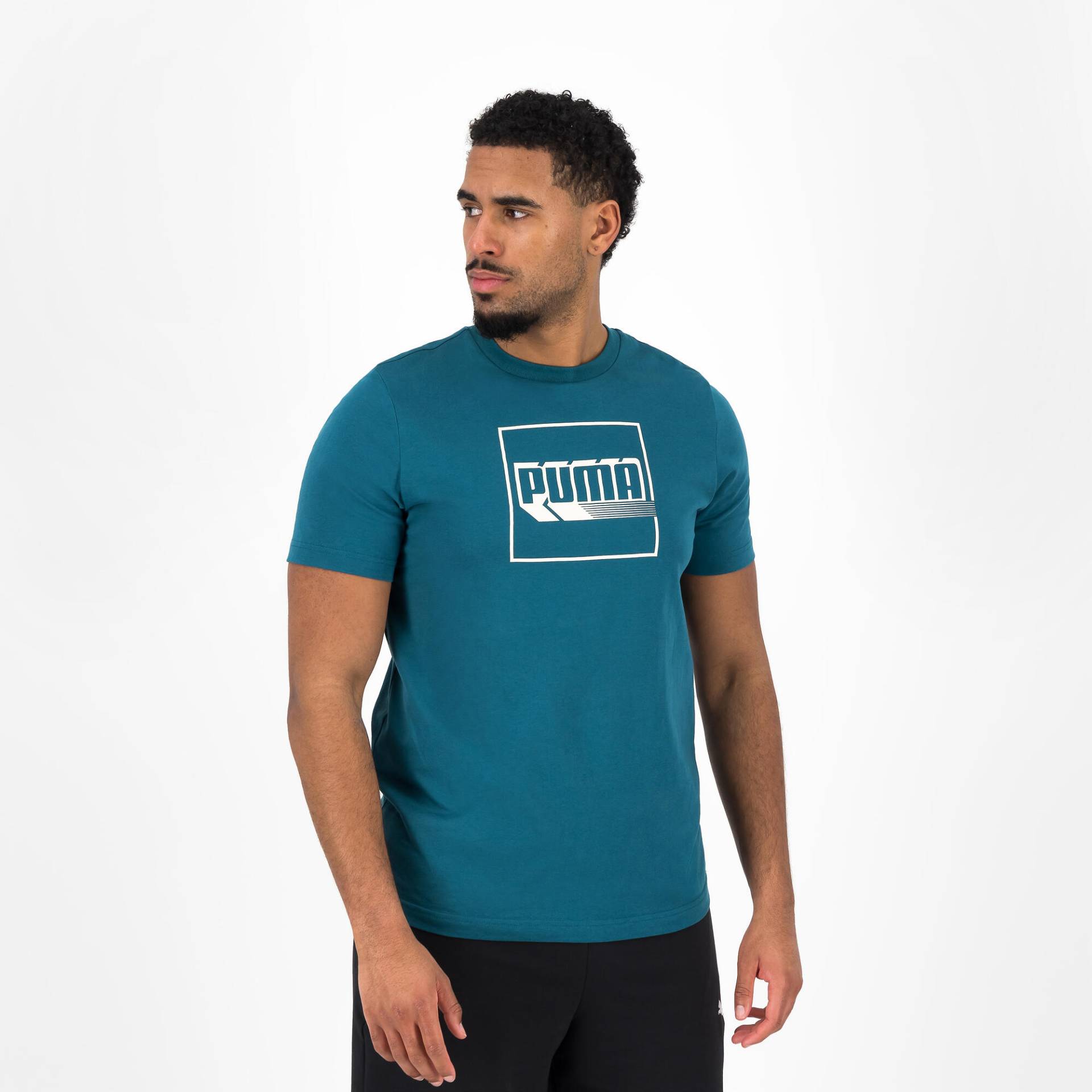 Puma T-Shirt Herren Print - blau/grün von Puma