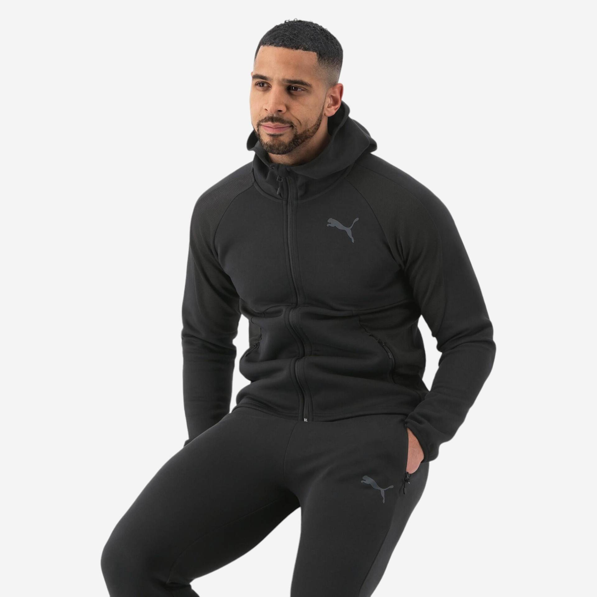 Puma Trainingsjacke mit Kapuze Herren - schwarz von Puma