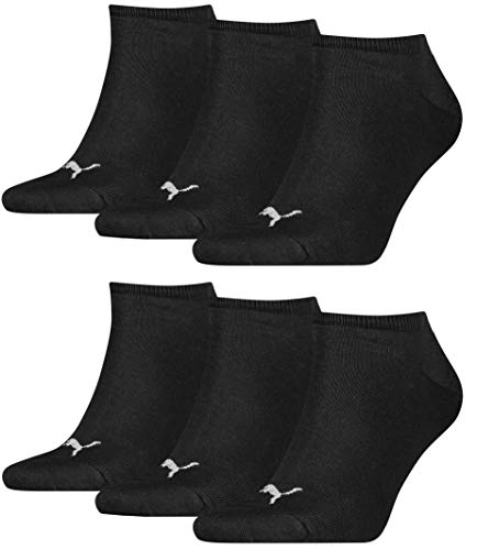 PUMA Unisex Sneaker Sport Socken Sportsocken Füsslinge 251025 im 6er Pack (schwarz, 39-42) von PUMA