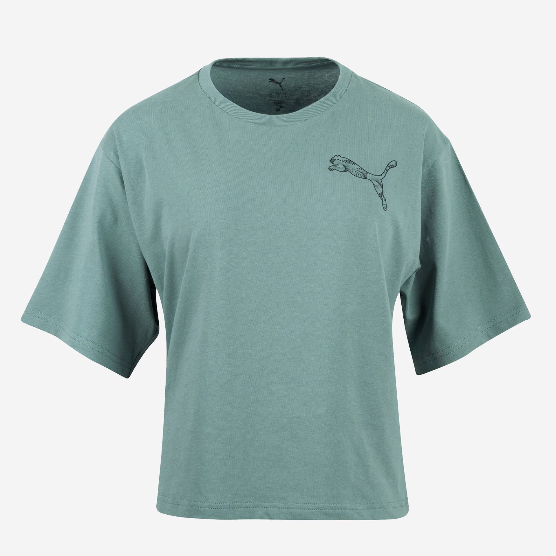 T-Shirt Damen kurz Baumwolle - grün T-Shirt Damen kurz Baumwolle - grün von Puma