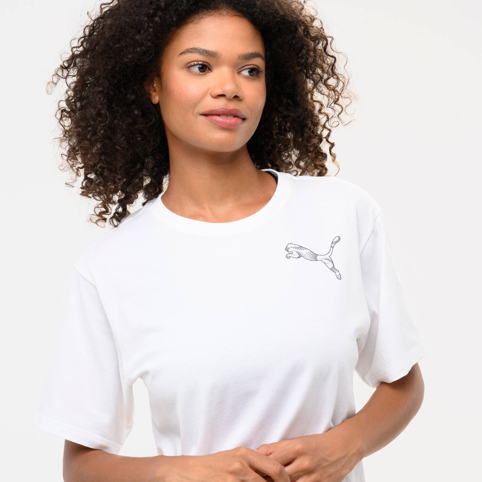 T-Shirt Damen kurz Baumwolle - weiss T-Shirt Damen kurz Baumwolle - weiss von Puma