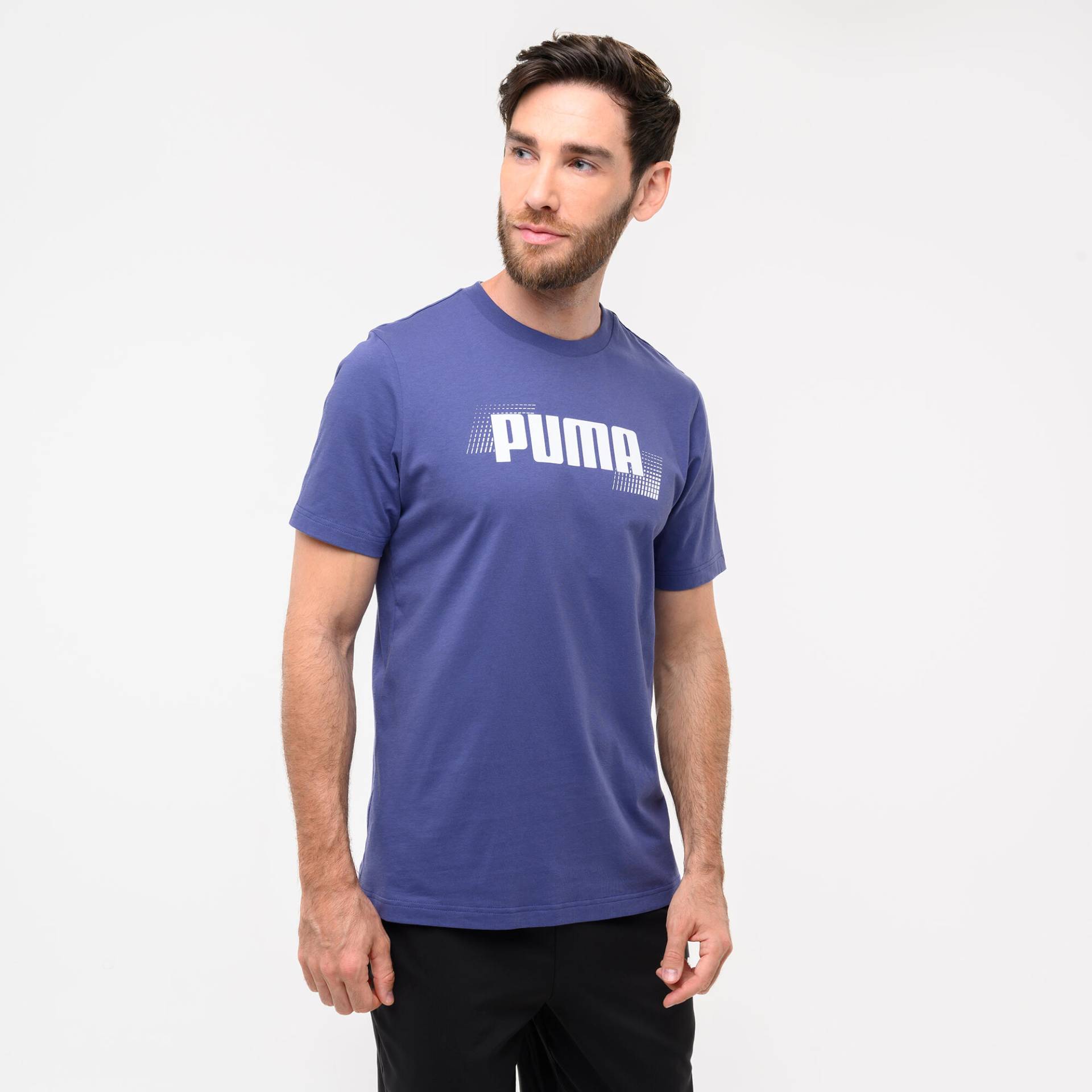 T-Shirt Herren Baumwolle - blau von Puma