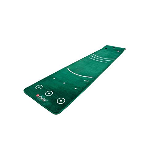 Pure2Improve - Doppelkorn-Puttingmatte mit Besen - Tragbare Golf-Trainingsmatte für den Innen- und Außenbereich, Grün, 70x335cm Pure2Improve - Doppelkorn-Puttingmatte mit Besen - Tragbare Golf-Trainingsmatte für den Innen- und Außenbereich, Grün, 70x335cm von Pure2Improve
