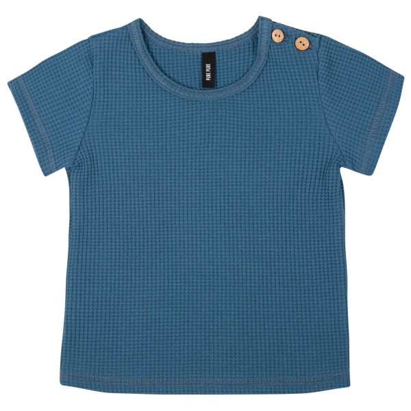 Pure Pure - Baby's T-Shirt Waffle - T-Shirt Gr 68 blau von Pure Pure