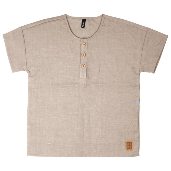 Pure Pure - Kid's Shirt Leinen-Baumwolle - T-Shirt Gr 104;110/116;122/128;86;92;98 beige;grau von Pure Pure