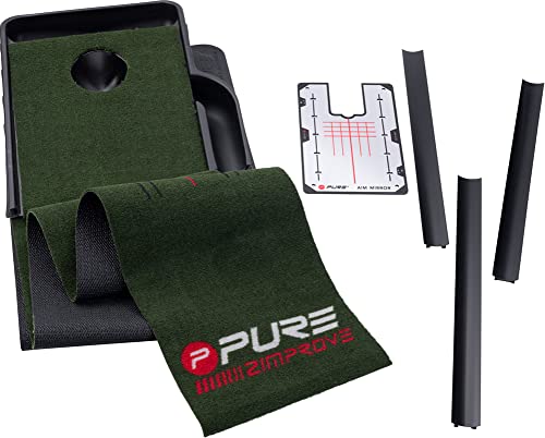 Pure 2 Improve Golf Puttingmatte - Hochwertige Übungs-Trainingsmatte für zu Hause oder das Büro. Mit Markierungen für Aufschläge aus 210, 150 und 90cm Entfernung-Geeignet für Indoor und Outdoor Pure 2 Improve Golf Puttingmatte - Hochwertige Übungs-Trainingsmatte für zu Hause oder das Büro. Mit Markierungen für Aufschläge aus 210, 150 und 90cm Entfernung-Geeignet für Indoor und Outdoor von Pure 2 Improve