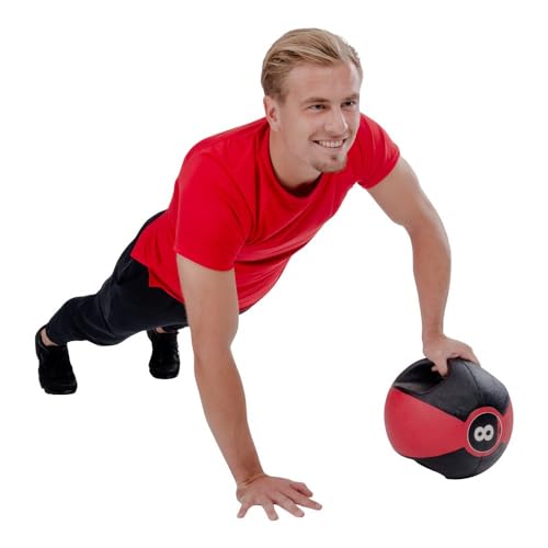 Pure2Improve - Medizinball mit Griffen 8kg, Trainingsball, Gymnastikball, Professionell Turnhalle Ball, Rot Pure2Improve - Medizinball mit Griffen 8kg, Trainingsball, Gymnastikball, Professionell Turnhalle Ball, Rot von Pure2Improve