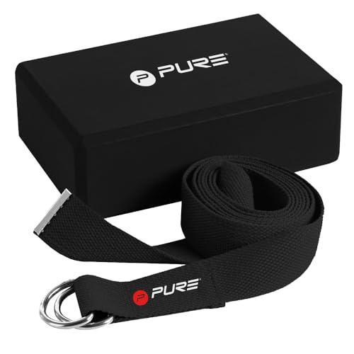 Pure2Improve - Yoga-Set Für Erwachsene, Yoga Block, Yoga Strap, von Pure2Improve