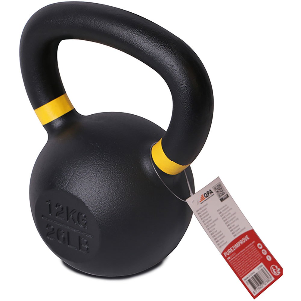 Pure2improve Kettlebell Iron Cast 12kg Schwarz 12 kg von Pure2improve