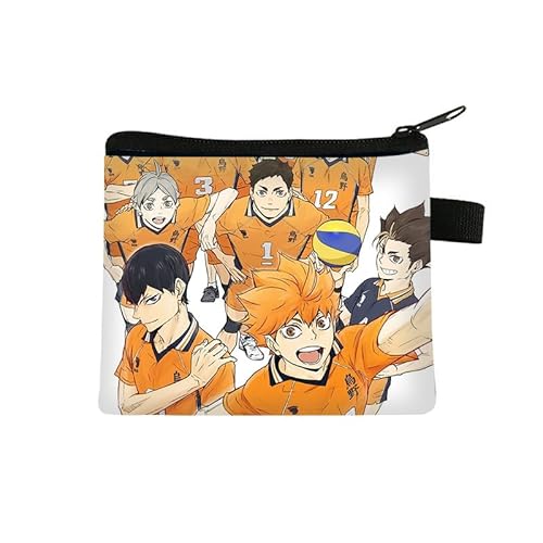 Haikyuu Münzgeldbörse für Kinder, Shoyo Hinata, Kleingeldtasche, Cartoon-Druck, Anime-Münzbeutel mit Reißverschluss, Tobio Kageyama Geldbörsen, Taschen, Geschenke, Typ 20, 13.5 x 11CM, Kartenhalter von Puruuige