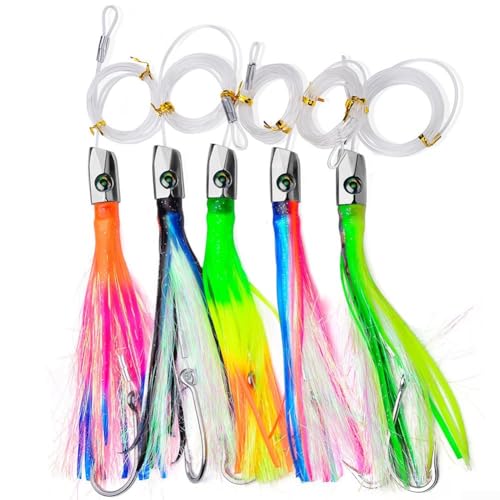 22 cm/85 g Octopus Gummiköder für Schleppangeln, Meeresangeln, Eisfisch, Mahi Mahi, Lachs (22 cm/85 G B) von Puupaa