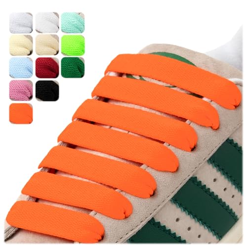 Puzeam 2 Paar Flache Schnürsenkel, 15 mm Breit, Ersatz, Reißfest Schuhbänder für Sneaker und Turnschuhe, Sportschuhe Orange 120 Puzeam 2 Paar Flache Schnürsenkel, 15 mm Breit, Ersatz, Reißfest Schuhbänder für Sneaker und Turnschuhe, Sportschuhe Orange 120 von Puzeam