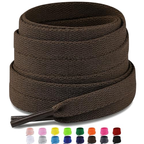 Puzeam 2 Paar Premium Schnürsenkel flach reißfest Schuhbänder 8 mm breit Ersatz Schnürsenkel für Sneakers, Turnschuhe, Sportschuhe - Braun 140 Puzeam 2 Paar Premium Schnürsenkel flach reißfest Schuhbänder 8 mm breit Ersatz Schnürsenkel für Sneakers, Turnschuhe, Sportschuhe - Braun 140 von Puzeam
