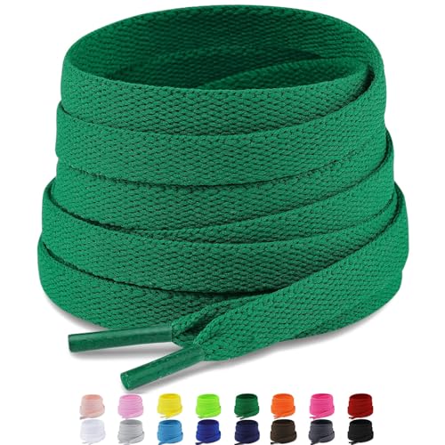 Puzeam 2 Paar Premium Schnürsenkel flach reißfest Schuhbänder 8 mm breit Ersatz Schnürsenkel für Sneakers, Turnschuhe, Sportschuhe - Grün 140 Puzeam 2 Paar Premium Schnürsenkel flach reißfest Schuhbänder 8 mm breit Ersatz Schnürsenkel für Sneakers, Turnschuhe, Sportschuhe - Grün 140 von Puzeam