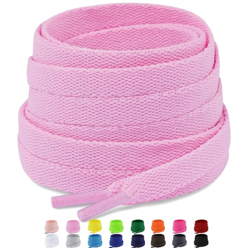 Puzeam 2 Paar Premium Schnürsenkel flach reißfest Schuhbänder 8 mm breit Ersatz Schnürsenkel für Sneakers, Turnschuhe, Sportschuhe - Rosa 120 Puzeam 2 Paar Premium Schnürsenkel flach reißfest Schuhbänder 8 mm breit Ersatz Schnürsenkel für Sneakers, Turnschuhe, Sportschuhe - Rosa 120 von Puzeam