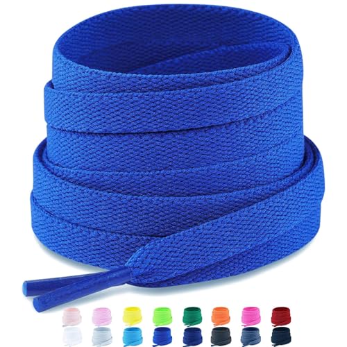Puzeam 2 Paar Premium Schnürsenkel flach reißfest Schuhbänder 8 mm breit Ersatz Schnürsenkel für Sneakers, Turnschuhe, Sportschuhe - Königsblau 100 Puzeam 2 Paar Premium Schnürsenkel flach reißfest Schuhbänder 8 mm breit Ersatz Schnürsenkel für Sneakers, Turnschuhe, Sportschuhe - Königsblau 100 von Puzeam