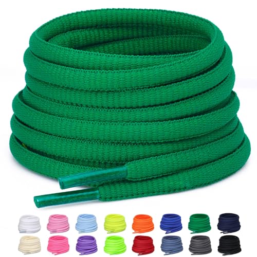 Puzeam 2 Paar halb runde Schnürsenkel, 6mm ovale Athletische Schnürsenkel für Sneaker, Laufschuhe, Sportschuhe - Schuhbänder 16 Farben - Grün 80 Puzeam 2 Paar halb runde Schnürsenkel, 6mm ovale Athletische Schnürsenkel für Sneaker, Laufschuhe, Sportschuhe - Schuhbänder 16 Farben - Grün 80 von Puzeam