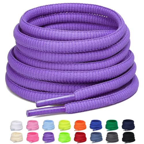 Puzeam 2 Paar halb runde Schnürsenkel, 6mm ovale Athletische Schnürsenkel für Sneaker, Laufschuhe, Sportschuhe - Schuhbänder 16 Farben - Lila 160 Puzeam 2 Paar halb runde Schnürsenkel, 6mm ovale Athletische Schnürsenkel für Sneaker, Laufschuhe, Sportschuhe - Schuhbänder 16 Farben - Lila 160 von Puzeam
