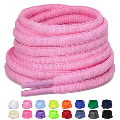 Puzeam 2 Paar halb runde Schnürsenkel, 6mm ovale Athletische Schnürsenkel für Sneaker, Laufschuhe, Sportschuhe - Schuhbänder 16 Farben - Rosa 140 Puzeam 2 Paar halb runde Schnürsenkel, 6mm ovale Athletische Schnürsenkel für Sneaker, Laufschuhe, Sportschuhe - Schuhbänder 16 Farben - Rosa 140 von Puzeam