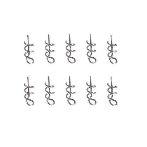 Pwshymi 100PCS/Bag Angelköder Spring Twist Lock Angelhaken Zentrierstift für Weichköder Pwshymi 100PCS/Bag Angelköder Spring Twist Lock Angelhaken Zentrierstift für Weichköder von Pwshymi