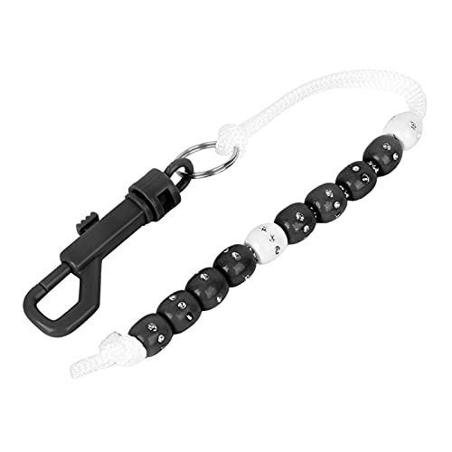 Pwshymi Bead Chain Score Counter Nylon mit Kunststoffperlen, Golfzubehör für Künstliche Glänzende Steine, (Schwarz) von Pwshymi