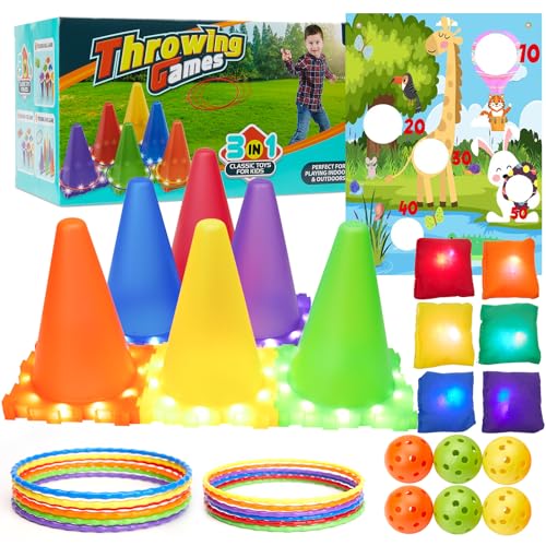 Pwtuuki 5 in 1 Party Wurfspiel Outdoor Spiele für Kinder, Pylonen, Bean Bags, Ball, Ringe, Ostern Banner, Garten Spiel Outdoor Spielzeug Geschenk für Kinder Draußen Osterdeko Pwtuuki 5 in 1 Party Wurfspiel Outdoor Spiele für Kinder, Pylonen, Bean Bags, Ball, Ringe, Ostern Banner, Garten Spiel Outdoor Spielzeug Geschenk für Kinder Draußen Osterdeko von Pwtuuki