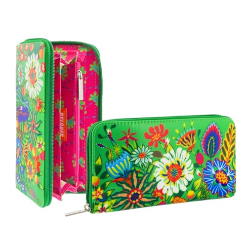 Pylones, Geldbörse – Reise Frühling – beschichteter Stoff – 19 x 11 cm, grün, 19 x 11 cm, Klassisch Pylones, Geldbörse – Reise Frühling – beschichteter Stoff – 19 x 11 cm, grün, 19 x 11 cm, Klassisch von Pylones
