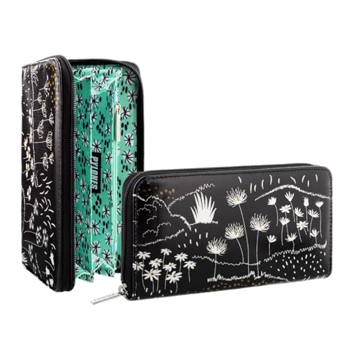 Pylones, Geldbörse – Voyage Black Board – beschichteter Stoff – 19 x 11 cm, Schwarz , Klassisch Pylones, Geldbörse – Voyage Black Board – beschichteter Stoff – 19 x 11 cm, Schwarz , Klassisch von Pylones