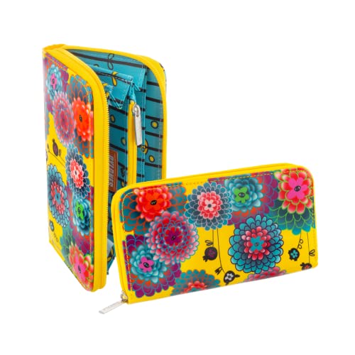 Pylones Geldbörse – Reise Dahlia – beschichteter Stoff – 19 x 11 cm Pylones Geldbörse – Reise Dahlia – beschichteter Stoff – 19 x 11 cm von Pylônes
