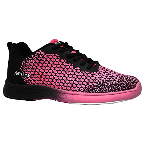 Pyramid Damen Path Lite Seamless Mesh Bowlingschuhe, Schwarz/Pink, 39 EU Pyramid Damen Path Lite Seamless Mesh Bowlingschuhe, Schwarz/Pink, 39 EU von Pyramid