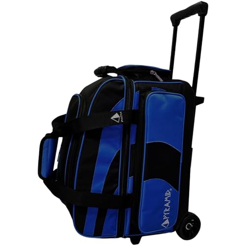 Pyramid Path Pro Deluxe Bowlingtasche mit Doppelrollen, Schwarz/Königsblau, 17356 Pyramid Path Pro Deluxe Bowlingtasche mit Doppelrollen, Schwarz/Königsblau, 17356 von Pyramid