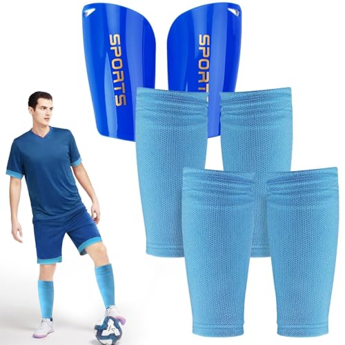 Schienbeinschoner Erwachsene Fussball Blau Klein Schienbeinschoner Fußball Herren Damen Schienbeinschoner Socken mit Optimierter Einstecktasche Dünne Schienbeinschonerhalter Shin Pads Football Schienbeinschoner Erwachsene Fussball Blau Klein Schienbeinschoner Fußball Herren Damen Schienbeinschoner Socken mit Optimierter Einstecktasche Dünne Schienbeinschonerhalter Shin Pads Football von Pyroclasia