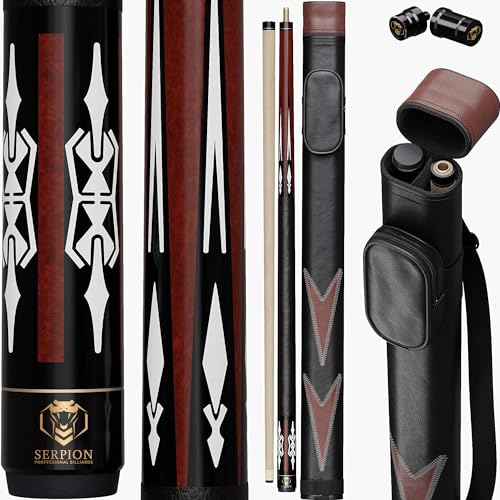 Serpion - Pool Cue Stick 100% Canadian Maple Wood. Professional Billiard Pool Cue Stick with Hard Case and Joint Protectors Serpion - Pool Cue Stick 100% Canadian Maple Wood. Professional Billiard Pool Cue Stick with Hard Case and Joint Protectors von Serpion