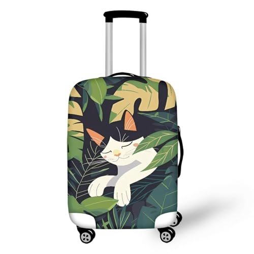 Pzuqiu Gepäckabdeckung, elastisch, waschbar, Koffer-Schutz, stilvolle Reisekoffer-Abdeckung für Kinder und Erwachsene, Schlafende Katze, XL (29-32 inch suitcase) von Pzuqiu