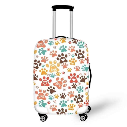 Pzuqiu Gepäckhülle, Kofferhüllen, Schutz, passend für 45,7 - 81,3 cm große Koffer, Reisezubehör, Bunte Hundepfote., XL (29-32 inch suitcase) von Pzuqiu