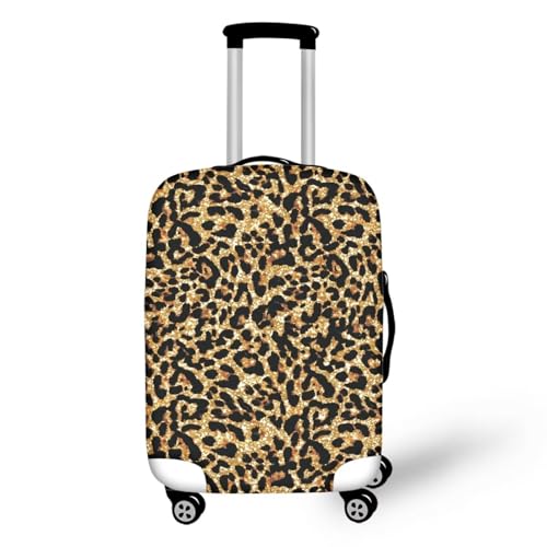 Pzuqiu Gepäckhülle, Kofferhüllen, Schutz, passend für 45,7 - 81,3 cm große Koffer, Reisezubehör, leopard, L (25-28 inch suitcase) von Pzuqiu