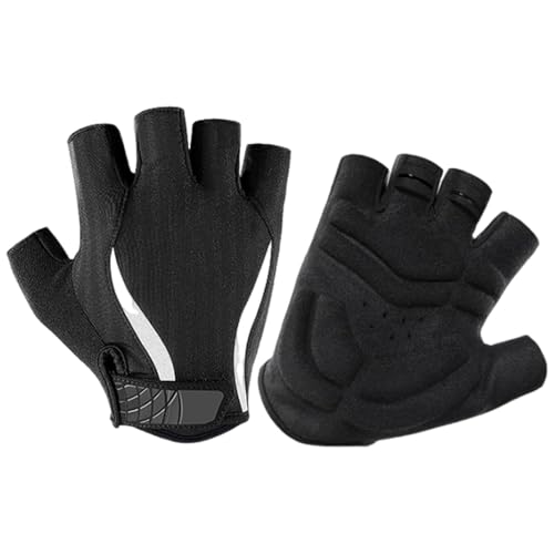 Pzuryhg Fingerlose Motorradhandschuhe | Fahrradhandschuhe, Halbfinger-Motorradhandschuh, reflektierende Fäustlinge, atmungsaktiv, stoßdämpfende Handschuhe zum Fahren, Radfahren, Laufen, Fahrhandschuhe von Pzuryhg