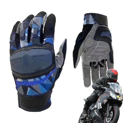 Pzuryhg Handschuhe für Motorrad - Fahrradhandschuhe Handschuhe | Vollfinger Fahrradhandschuhe Motocross Handschuhe, rutschfeste Reithandschuhe mit Touchscreen für Laufen Radfahren von Pzuryhg