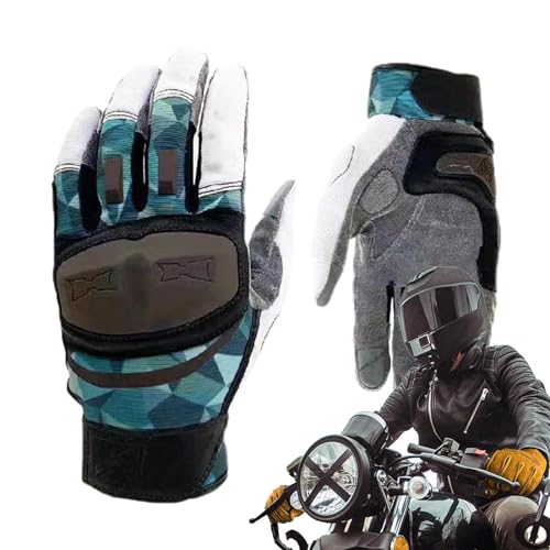 Pzuryhg Motorradhandschuhe für Herren, Fahrradhandschuhe, rutschfeste Motocross-Handschuhe, Vollfinger-Reithandschuhe mit Touchscreen, atmungsaktiv für Damen und Herren von Pzuryhg