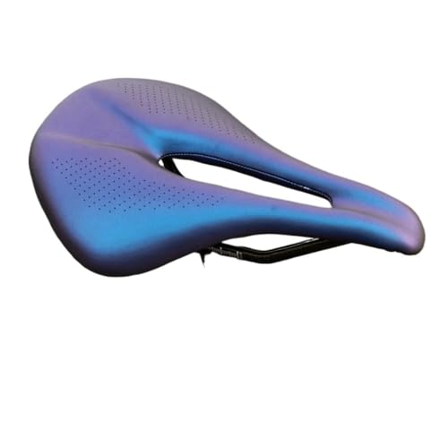 Fahrrad Sattel Pu + Carbonfaser-Sattel for Rennrad, MTB, Mountainbike, Fahrradsattel for Herren, Fahrradsattel, Trail-Komfort, Rennen, Sitz Fahrradsattel Herren(Blue 155mm) von QAINKUN