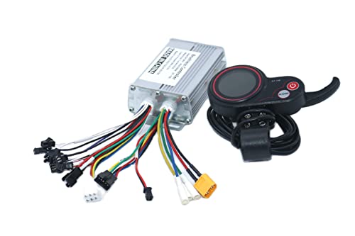 QAINKUN E-Bike-Controller 3 6V / 48V / 52V / 60V 500W 25A Elektrischer Roller-Controller und zeigt ein Set an Brushed Motor Controller(36V Set) von QAINKUN